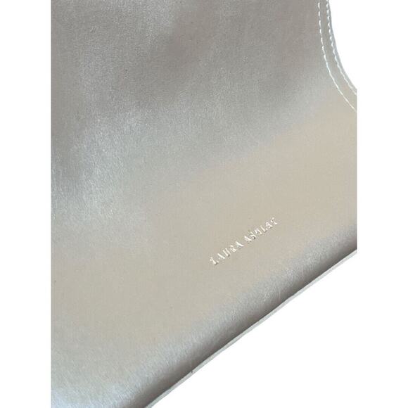 Laura Ashley Matte Gold Shoulder Bag Purse Wooden Handle Adjustable - Picture 5 of 16